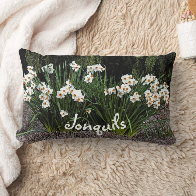 COUSSIN RECTANGLE "JONQUILLES BLANCS" (Couverture)
