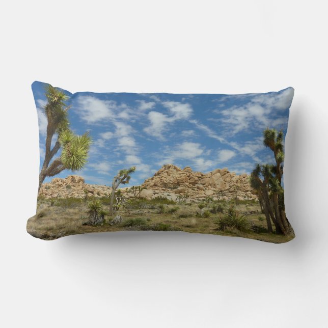 Coussin Rectangle Joshua Trees and Blue Sky Desert Landscape (Recto)