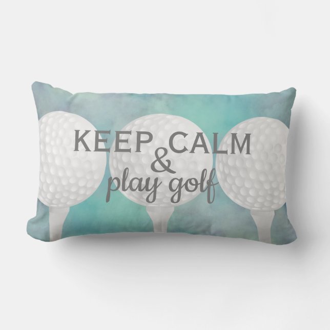Coussin Rectangle jouer un devis de golf pour les golfeurs bleu et b (Recto)