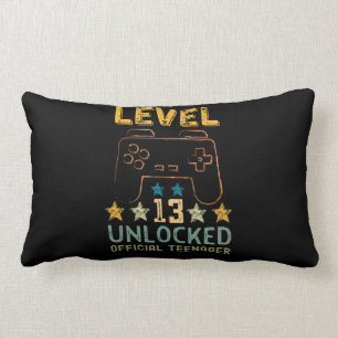 Coussin Rectangle Joueur amusant officiel de niveau 13 déverrouill