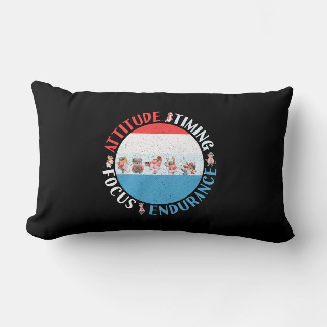 Coussin Rectangle Joueur de baseball - Rouge Blanc Bleu (Recto)