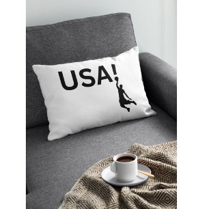 Coussin Rectangle joueur de basket-ball américain