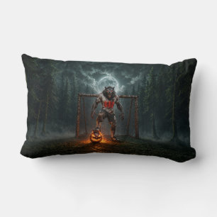 Coussin Rectangle Joueur de football Loup-Garou Art d'Horreur d'Hall