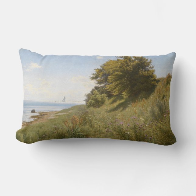 Coussin Rectangle Journée d'été au bord de la mer (de Ludvig Kabell) (Recto)