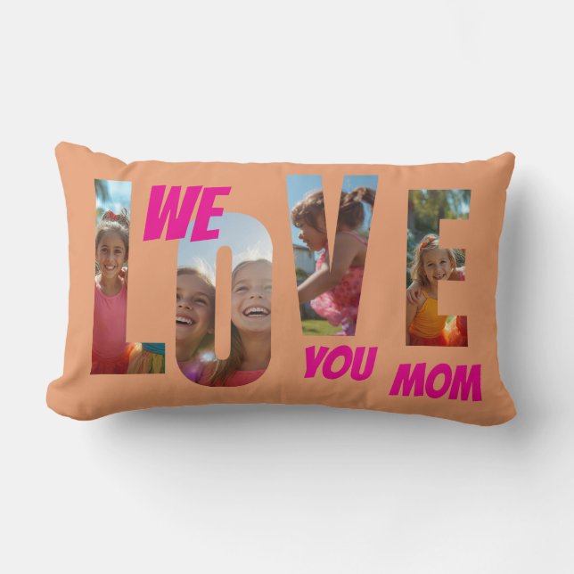 Coussin Rectangle Joyeuse Fête des Mères Amour (Recto)