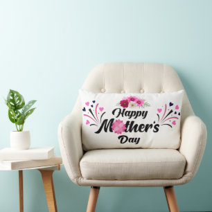 Coussin Rectangle Joyeuse fête des Mères design moderne unique pour 
