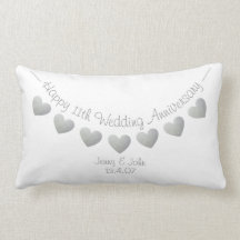 Joyeux 11e anniversaire Mariage Coeurs d'acier