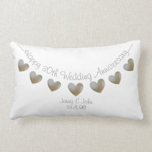 Coussin Rectangle Joyeux 30e anniversaire de Mariage battement de co