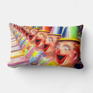 Coussin Rectangle Joyeux Clowns Face, Lumbar Cushion.