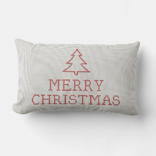 Coussin Rectangle Joyeux croix de Noël