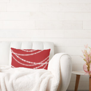 Coussin Rectangle Joyeux et brillant éclatant lumières de Noël éléga