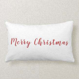 Coussin Rectangle Joyeux Joyeux Noël Rouge Texte blanc