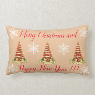 Coussin Rectangle Joyeux Noël et Bonne Année