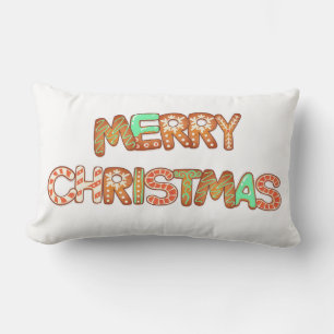 Coussin Rectangle Joyeux Noël Gingerbread Cookies