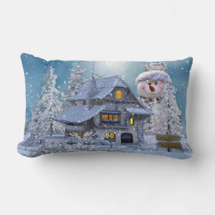 Coussin Rectangle Joyeux Noël hiver merveilleuse