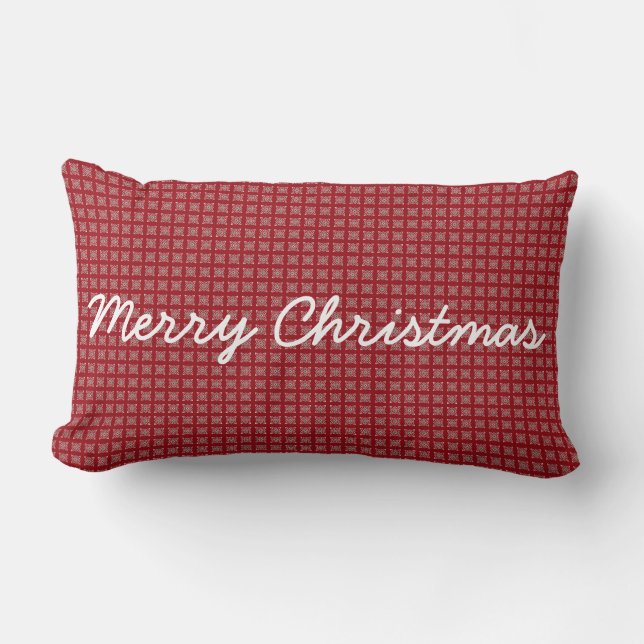 Coussin Rectangle Joyeux Noël Joyeaux Noel réversible (Recto)