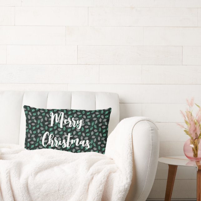 Coussin Rectangle Joyeux Noël Joyeux Nouvel An Réversible (Canapé)