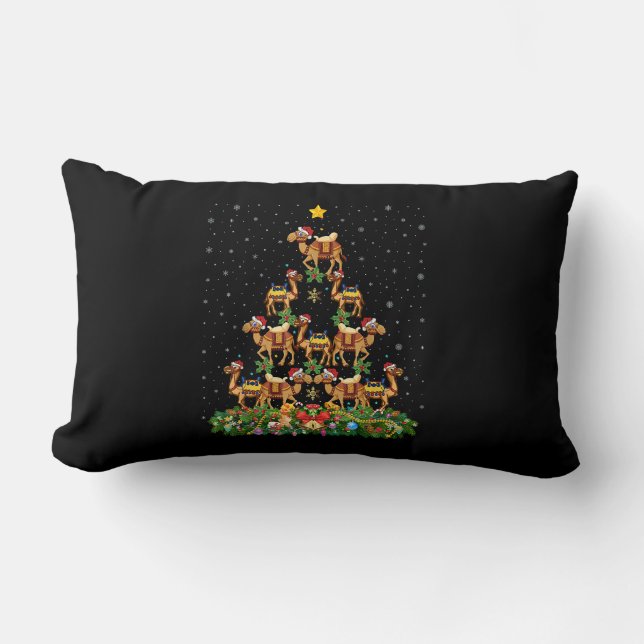 Coussin Rectangle Joyeux Noël noir Santa Claus afro-américain (Recto)