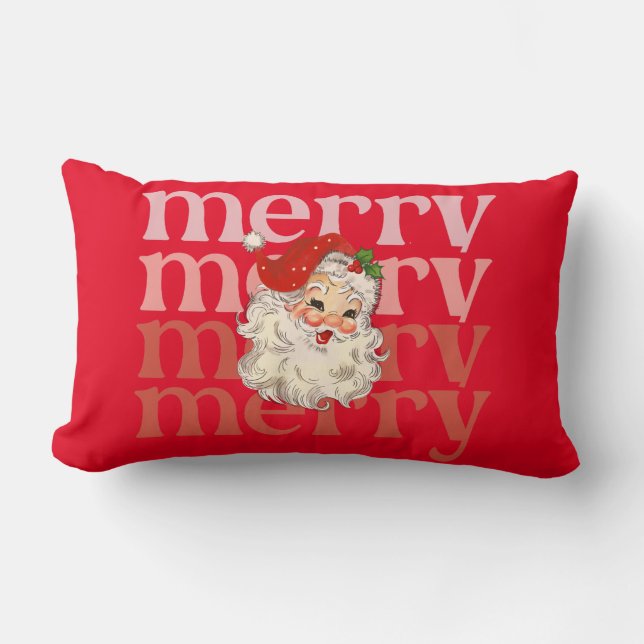 Coussin Rectangle Joyeux Noël père Noël (Recto)