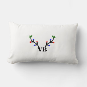Coussin Rectangle Joyeux rennes Noël ajouter nom nom nom titre