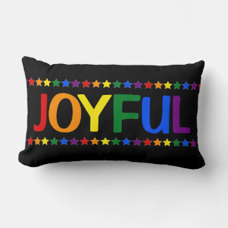 Coussin Rectangle Joyful LGBT Rainbow Festival Décor de Noël