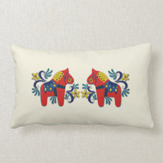 Coussin Rectangle Jumeaux de cheval de Dala de Suédois