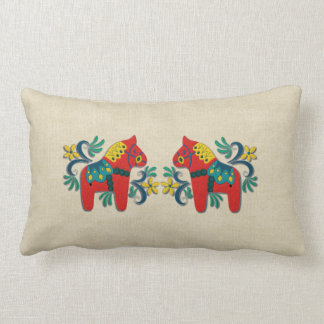 Coussin Rectangle Jumeaux de cheval de Dala de Suédois