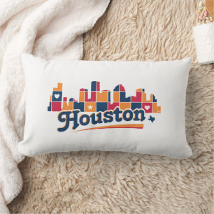 Coussin Rectangle Jumelage Skyline de Houston