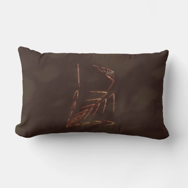 Coussin Rectangle Jurassic fossile (Recto)