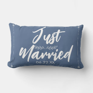 Coussin Rectangle Juste Marié Date Mariage Cadeau Cute Lumbar Coussi