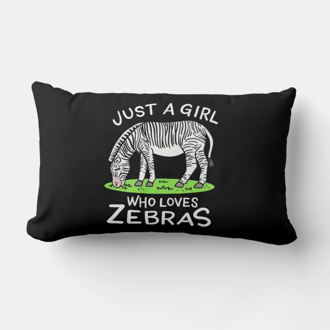 Coussin Rectangle Juste Une Fille Qui Aime Les Zèbres (Recto)