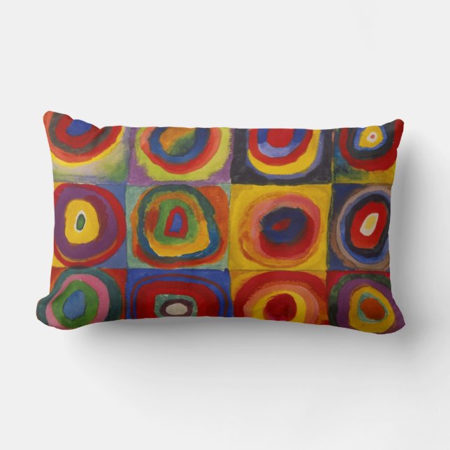 Coussin Rectangle Kandinsky Color Study of Carrés & Cercles (Recto)