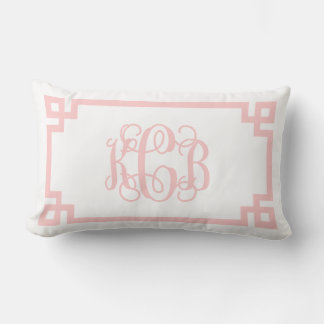 Coussin Rectangle KCB Clé rose grec Monogramme