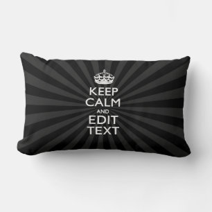 Coussin Rectangle KEEP CALM personnalisé et votre texte Créatif