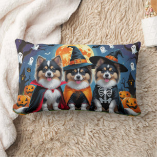 Coussin Rectangle Keeshond Chiens Citrouille Halloween Funny