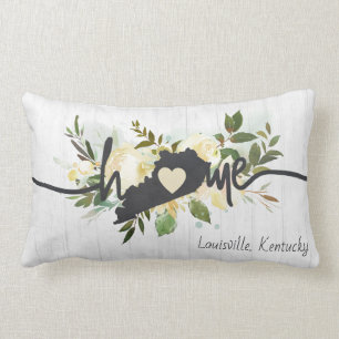 Coussin Rectangle Kentucky État Personnalisé Votre Ville Maison Rust