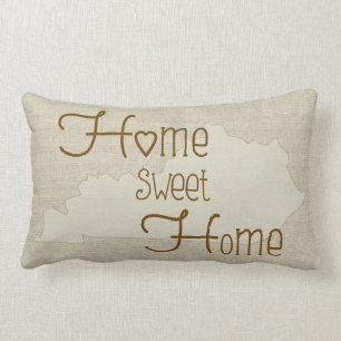 Coussin Rectangle Kentucky-Home Sweet Home nom personnalisé