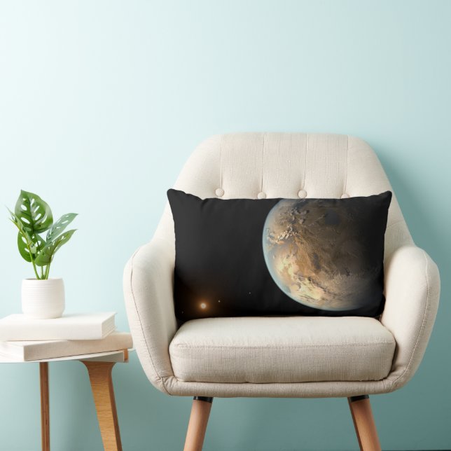 Coussin Rectangle Kepler-186f Orbitant Une Étoile Éloignée. (Chaise)