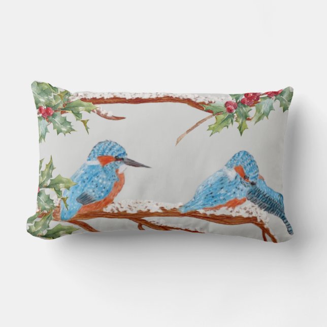 Coussin Rectangle Kingfisher with a plan of action  (Recto)