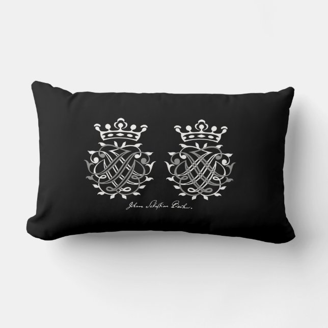 Coussin Rectangle Kissen mit Johann Sebastian Bach Siegel (Recto)