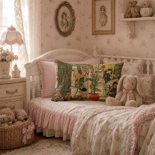 Coussin Rectangle La Belle au Bois Dormant de l'ère victorienne par