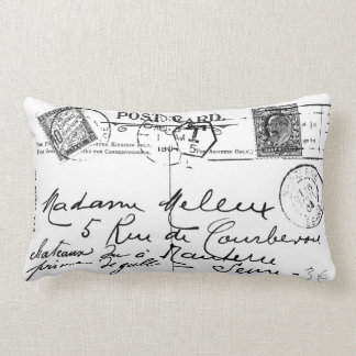 Coussin Rectangle La carte postale française antique emboutit le
