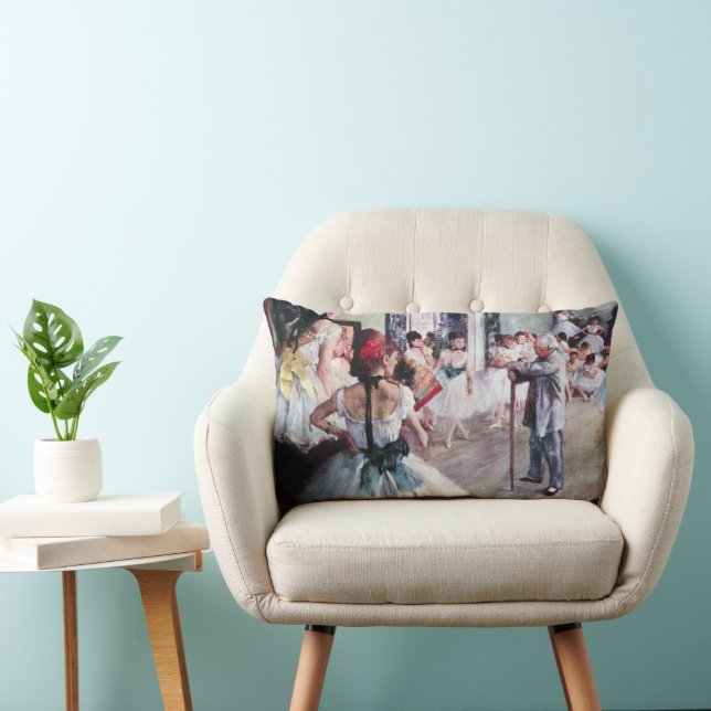 Coussin Rectangle La Classe de danse par Edgar Degas, Art de ballet  (Chaise)