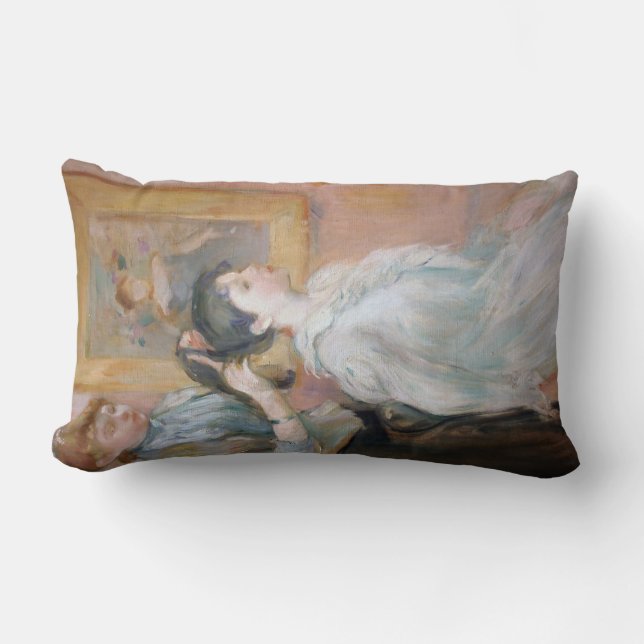 Coussin Rectangle La coiffure (par Berthe Morisot) (Recto)