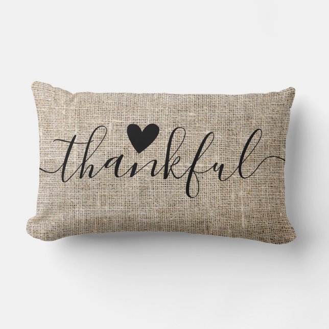 Coussin Rectangle La ferme Russe Burlap Thanksgiving (Recto)