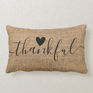 Coussin Rectangle La ferme Russe Burlap Thanksgiving Grâcieuse