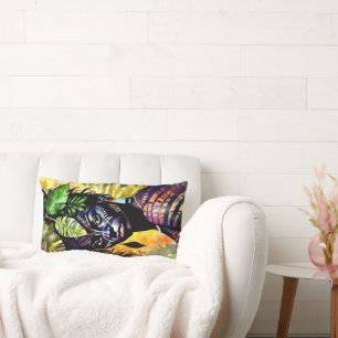 Coussin Rectangle La Ferne Peinte "Itáyara" - Femmes En Amazonie