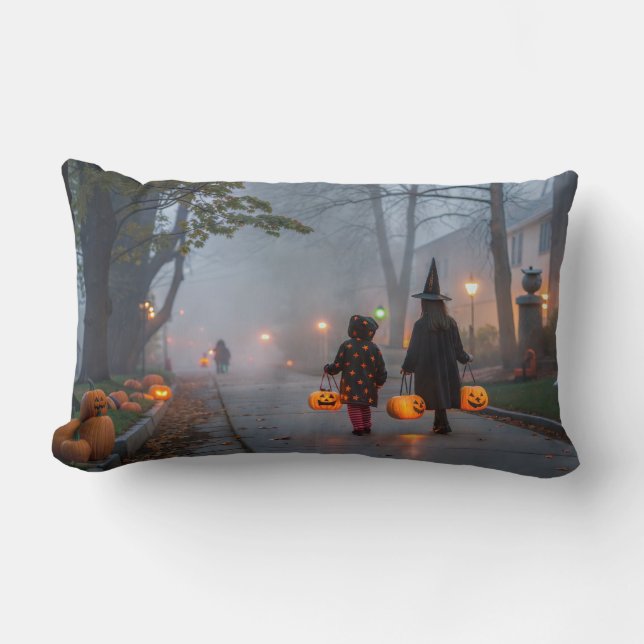 Coussin Rectangle La magie de la nuit d'Halloween (Recto)