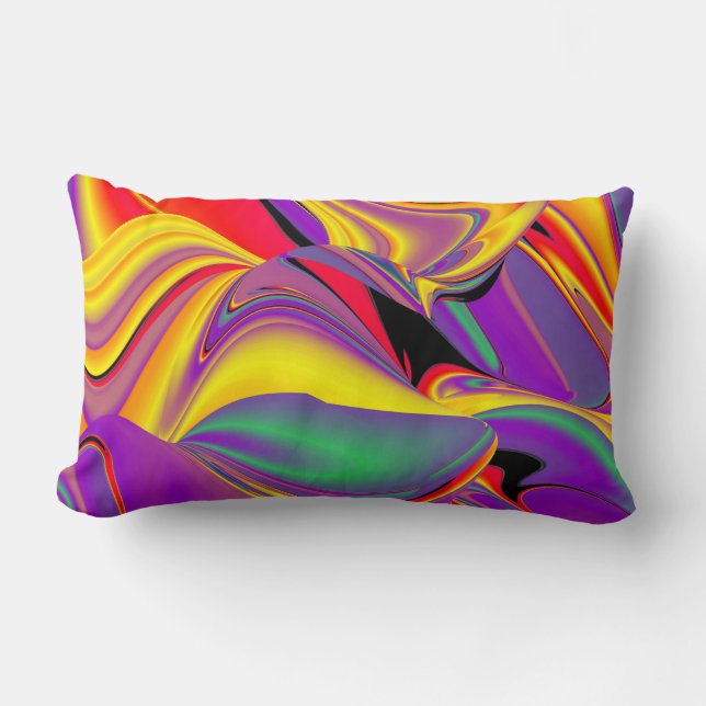 Coussin Rectangle La magie des couleurs Abstrait Rainbowart 3D (Recto)