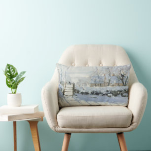 Coussin Rectangle La Magpie de Claude Monet
